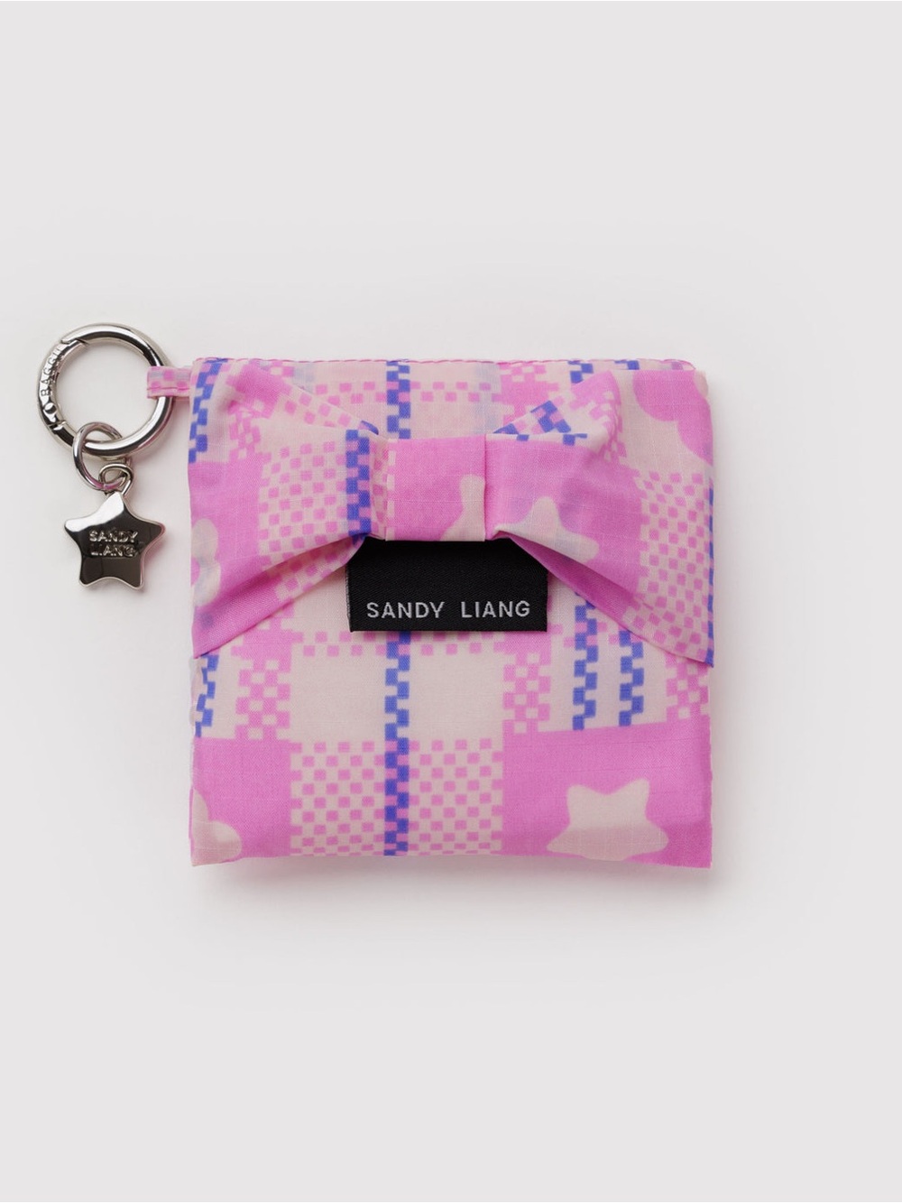 BAGGU x Sandy Liang—Baby Bow, Market Plaid Pink (NWT)